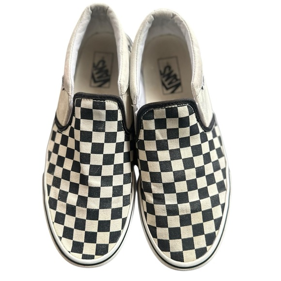 Vans Other - Vans Men’s No Tie Sneakers Black & White Checkers Size 9.5